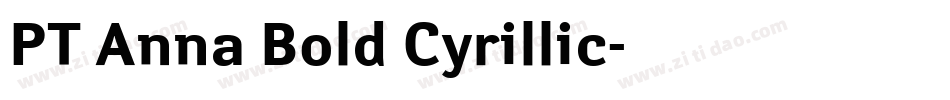 PT Anna Bold Cyrillic字体转换